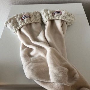 Hunter welly cableknit socks: tall classic boot